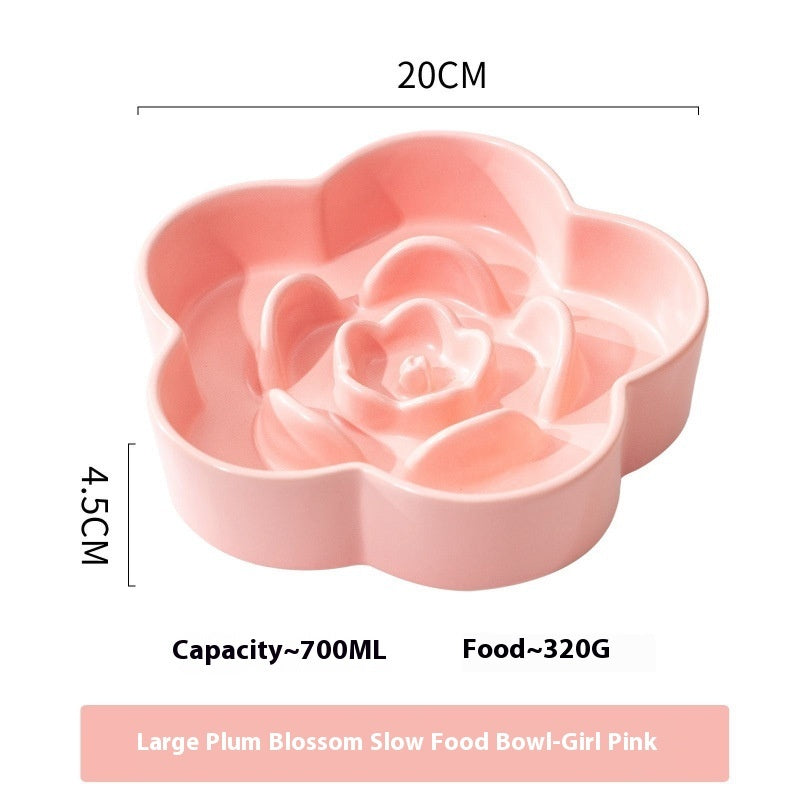 Ceramic Pet Slow Feeding Bowl For Healthy Eating