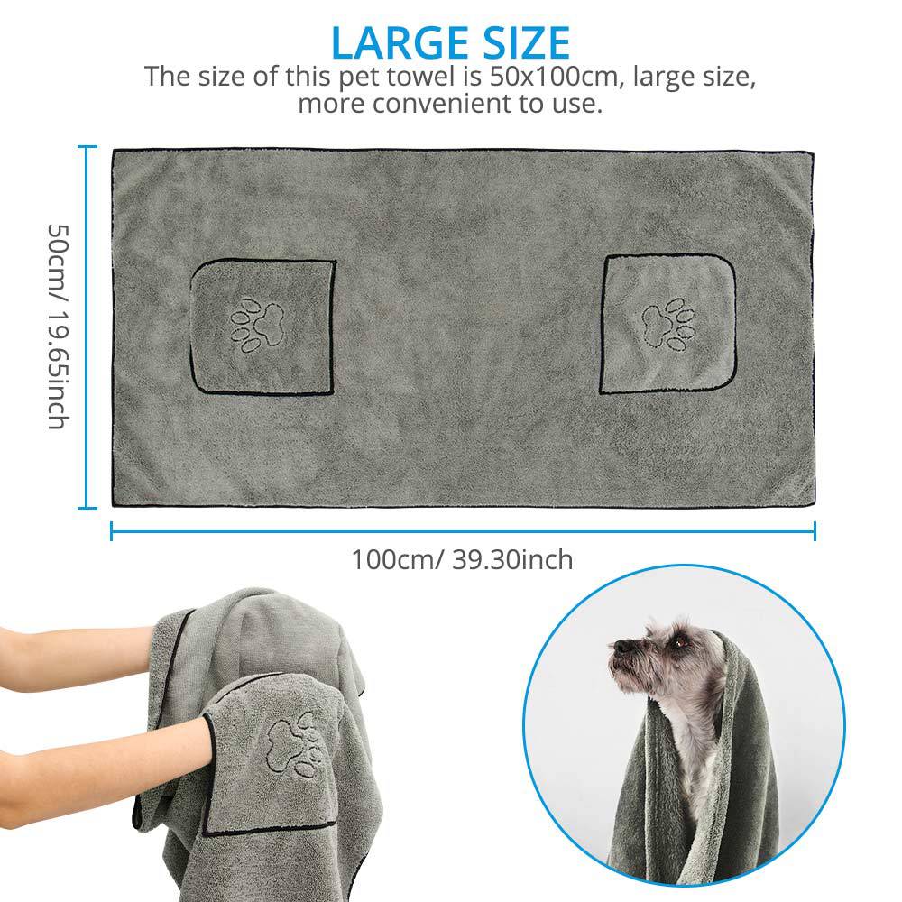 Super Absorbent Pet Bathrobe Large Bath Towel