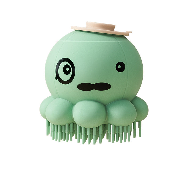 Pet Bath Brush Body Wash Dispenser Massage Comb Tool