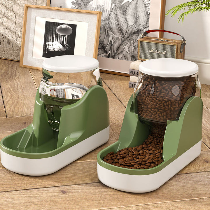 Automatic Pet Water Fountain And Food Dispenser Bowl