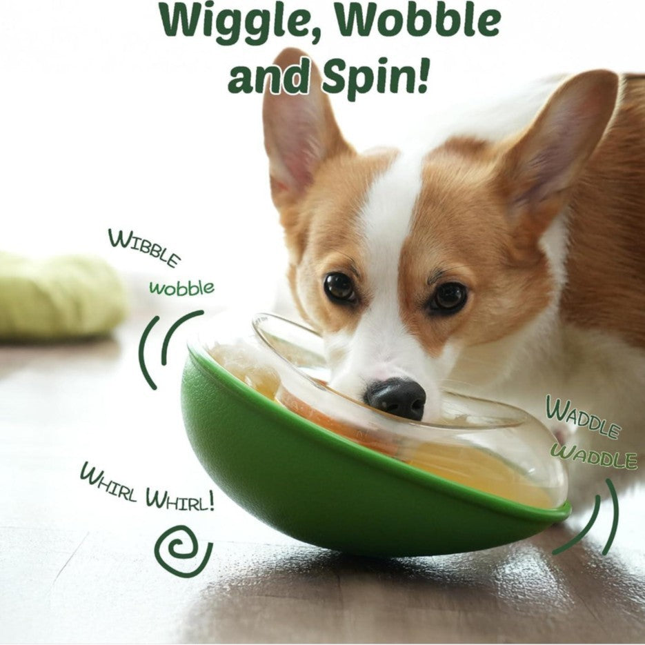 Anti-Tumble Avocado Pet Feeding Bowl Stand