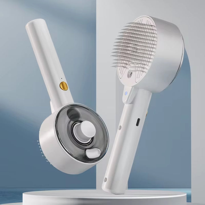 Electric Steam Spray Massage Pet Grooming Brush