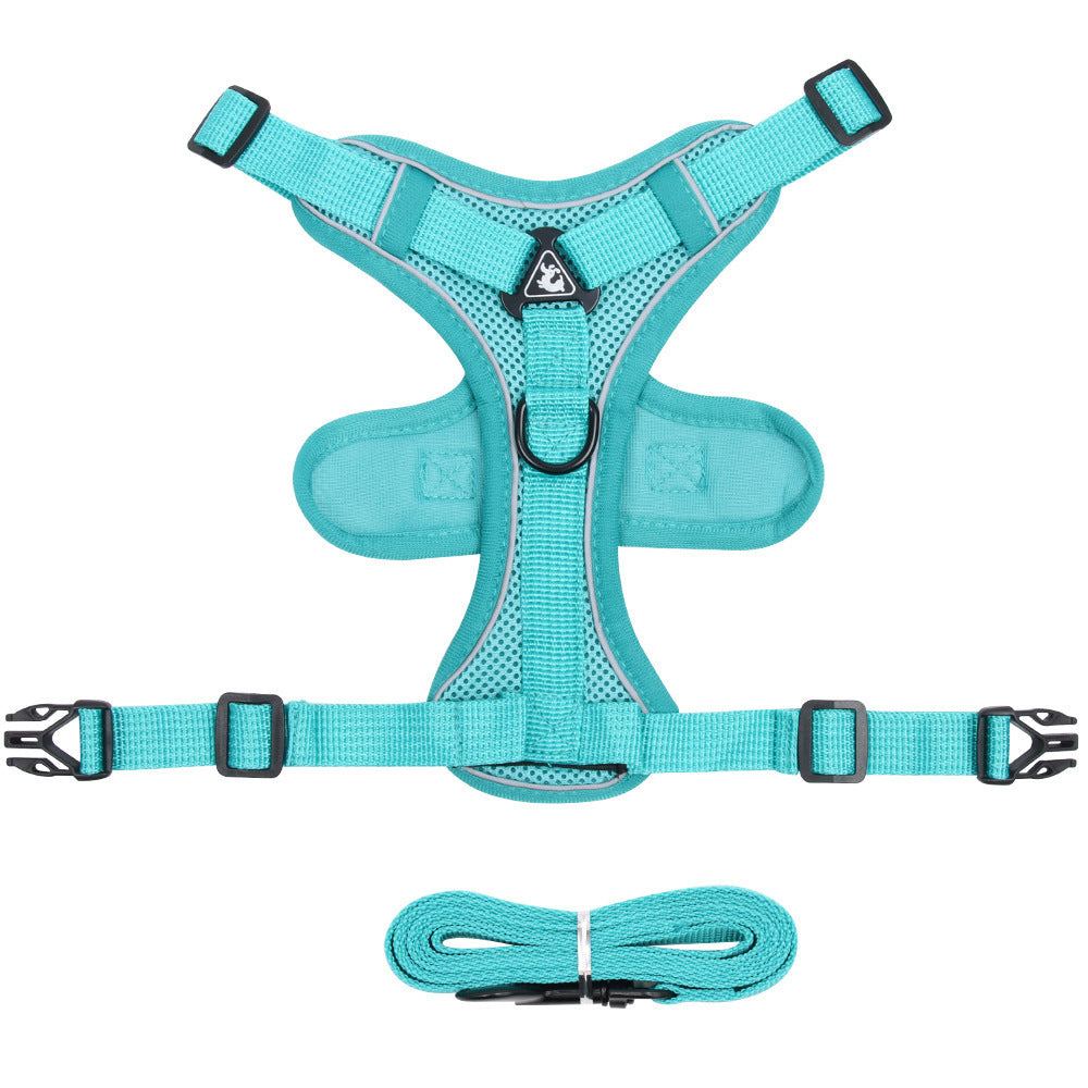 Adjustable Pet Harness Vest With Matching Leash Strap