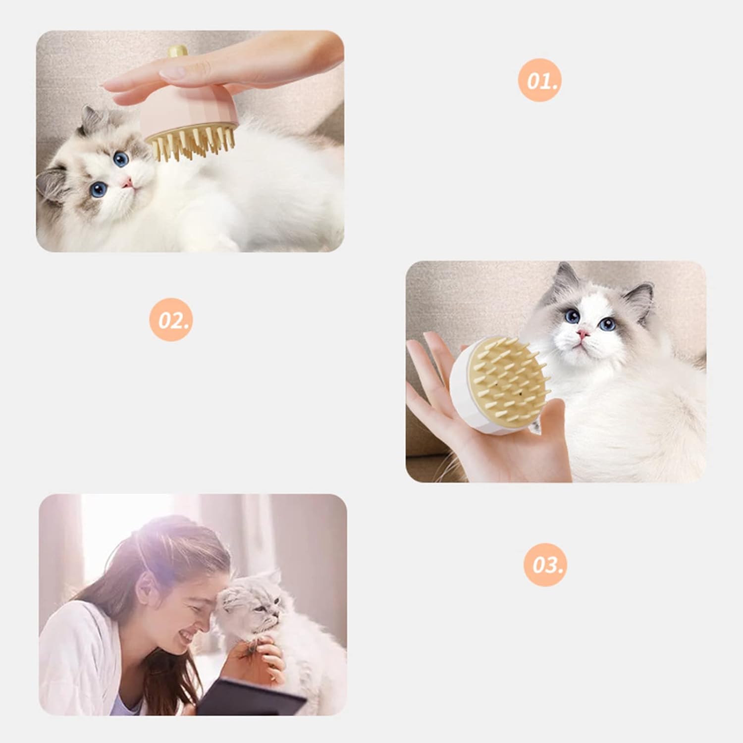 Pet Bath Massage Shampoo Brush For Grooming Care