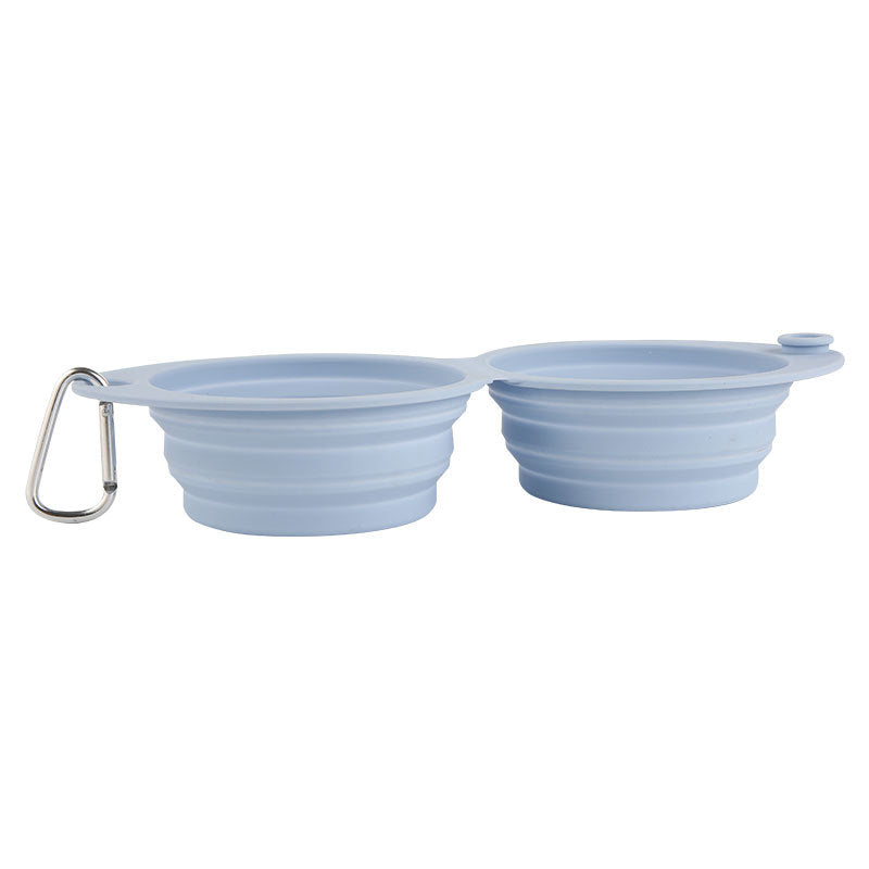 Foldable Silicone Pet Feeding Bowl For Outdoor Travel