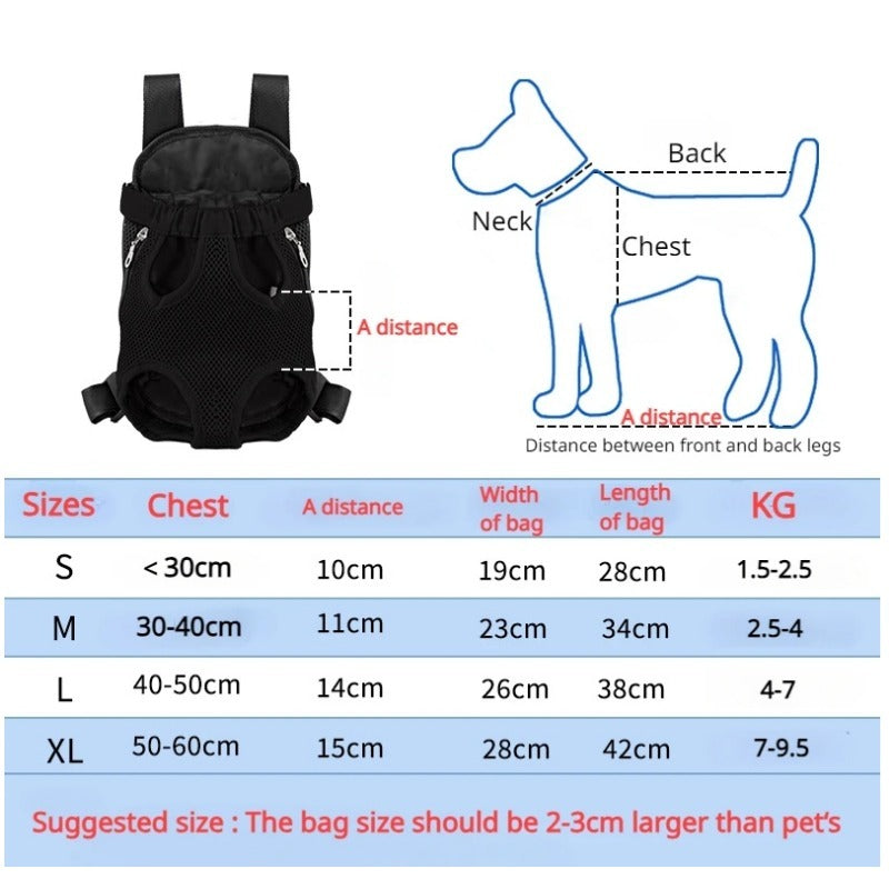 Adjustable Breathable Pet Backpack Carrier For Outdoor Travel
