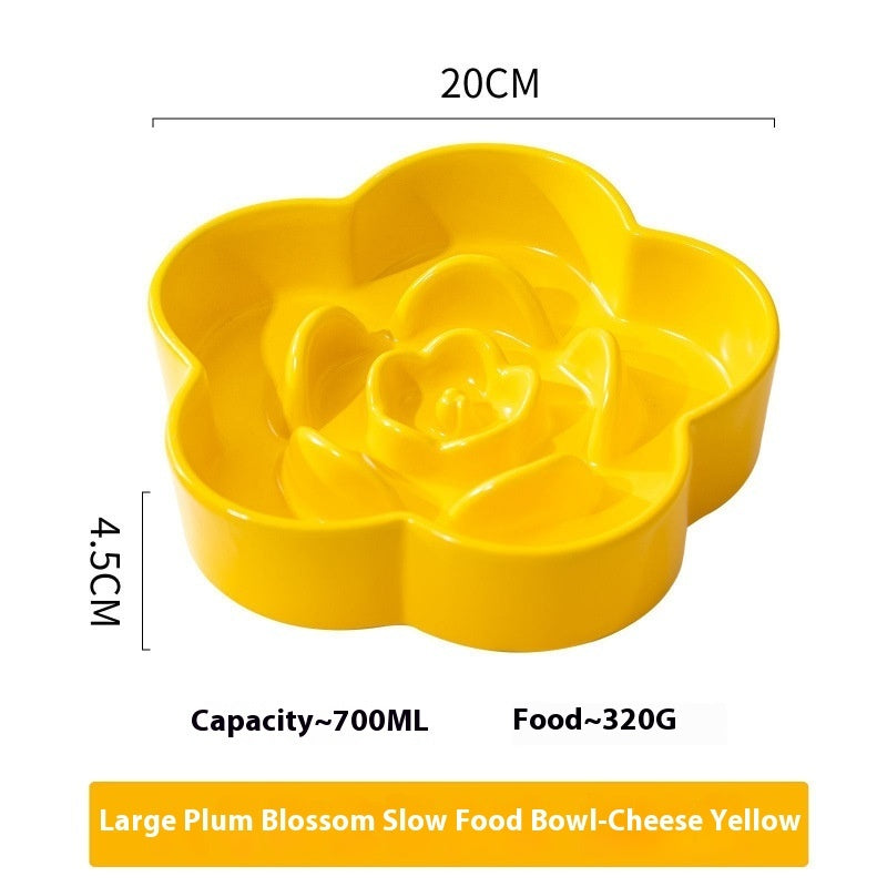 Ceramic Pet Slow Feeding Bowl For Healthy Eating