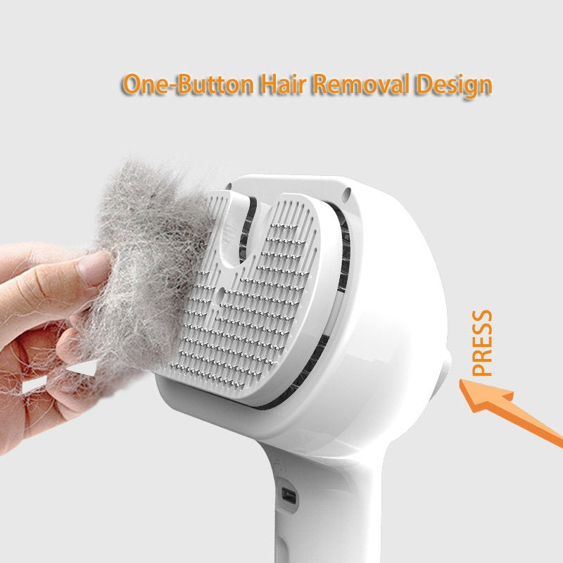 Self Cleaning Pet Grooming Comb Mist Humidifier Brush