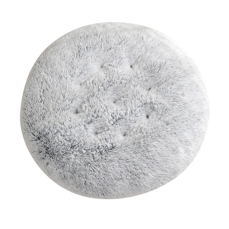 Plush Round Pet Bed Warm Sleeping Mat House
