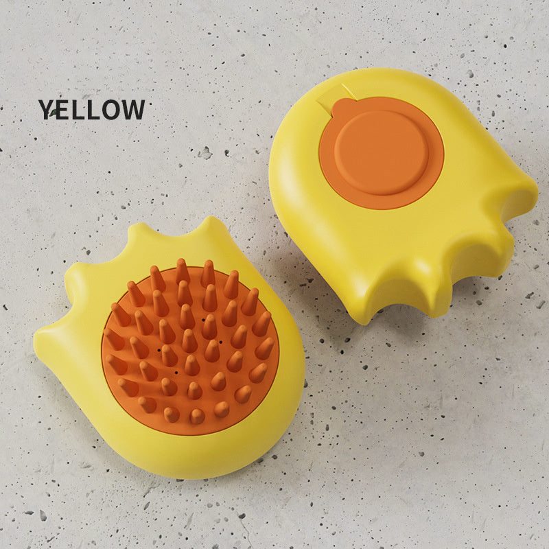 Pet Bath Massage Brush With Shampoo Dispenser Comb