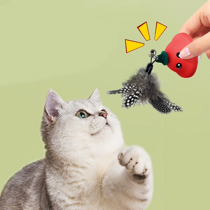 Retractable Pet Teaser Wand Toy With Suction Cup