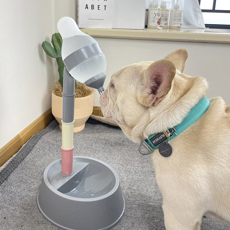 Adjustable Height Pet Water Dispenser Fountain Stand
