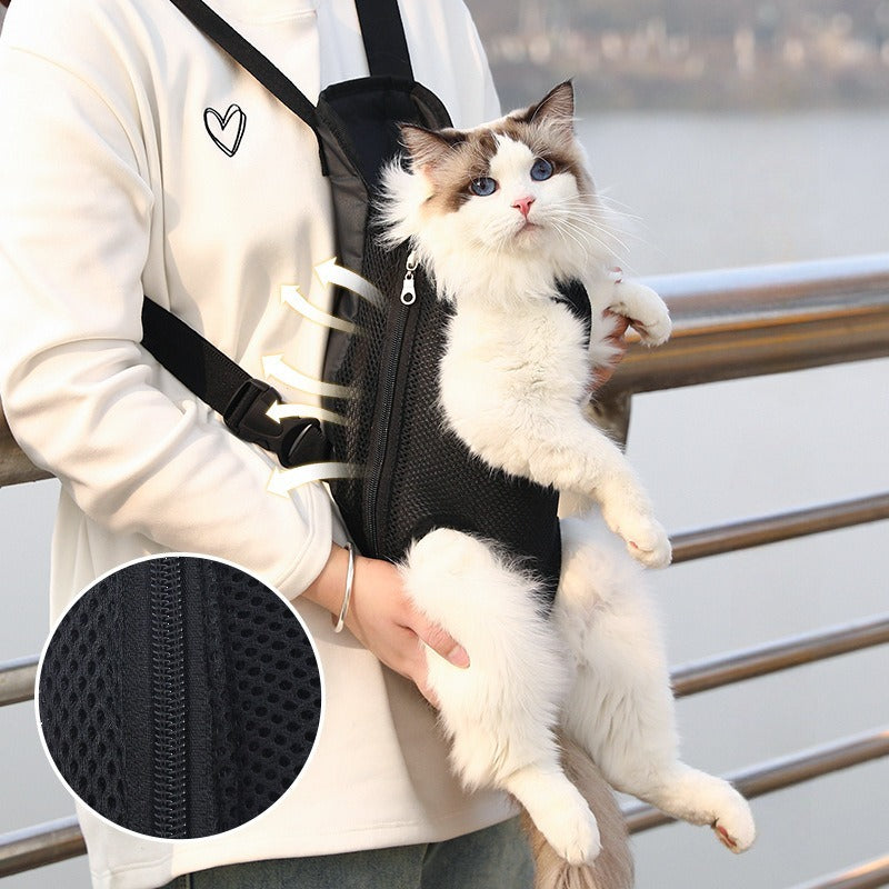 Adjustable Breathable Pet Backpack Carrier For Outdoor Travel