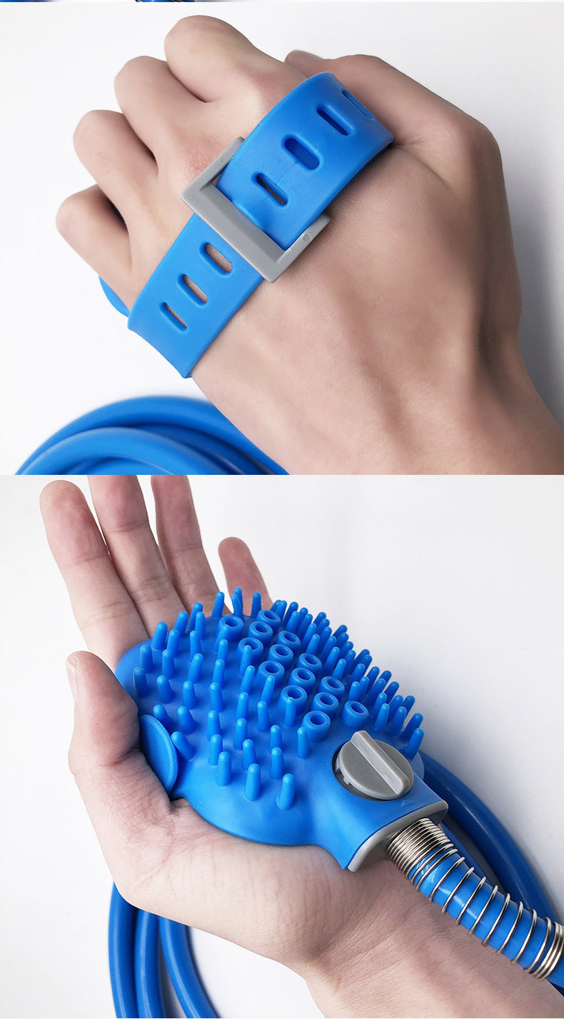 Pet Bathing Gloves Silicone Nozzle Massage Shower Brush