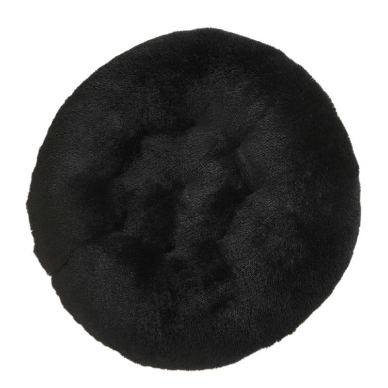 Plush Round Pet Bed Warm Sleeping Mat House