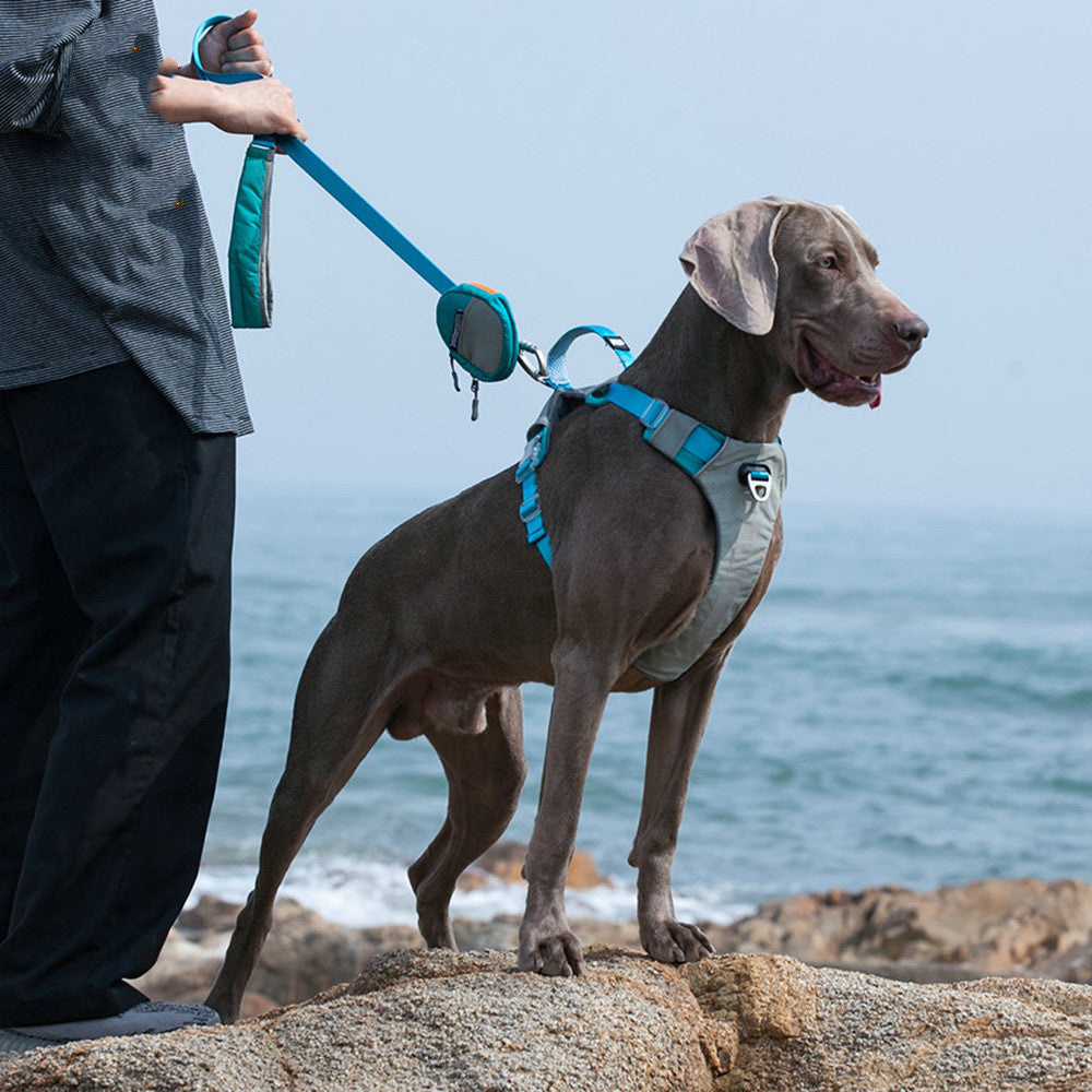 Heavy Duty Chest Strap Pet Leash With Storage Bag