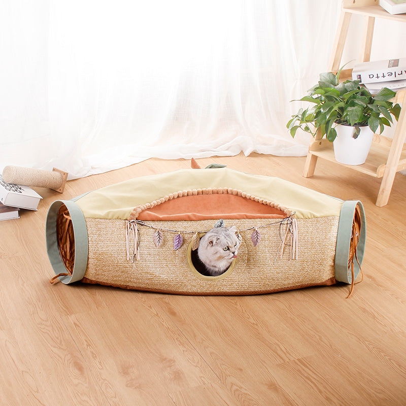 Net Red Rolling Tunnel Plush Drilling Pet Toy
