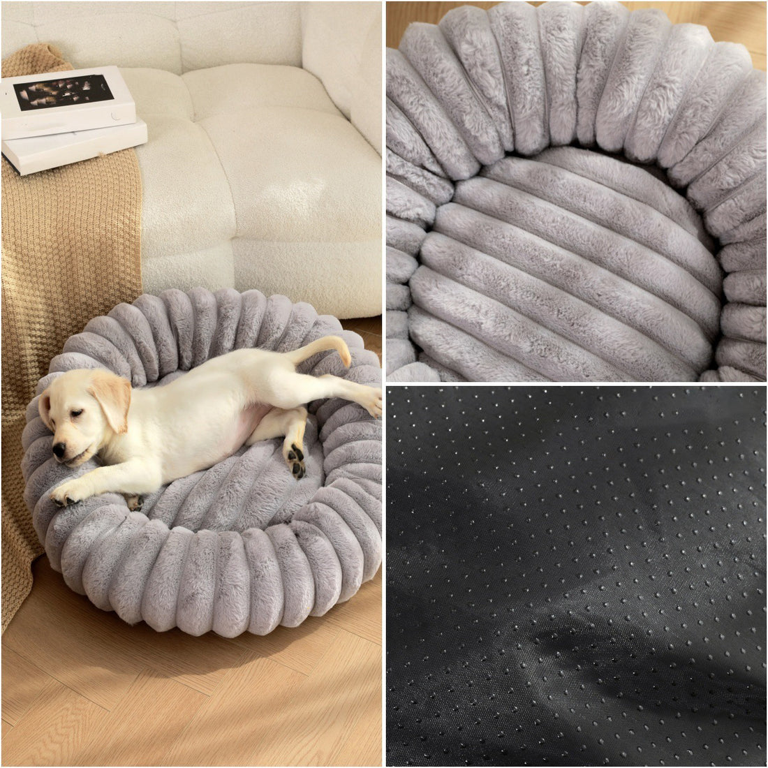 Plush Round Warm Pet Nest Bed For Winter Comfort