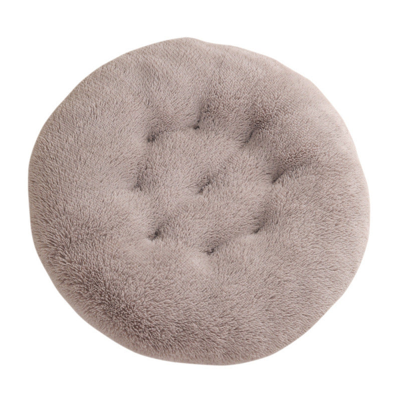 Plush Round Pet Bed Warm Sleeping Mat House