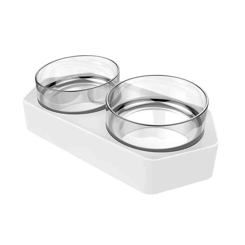 Ceramic Double Pet Feeding And Water Bowl Holder