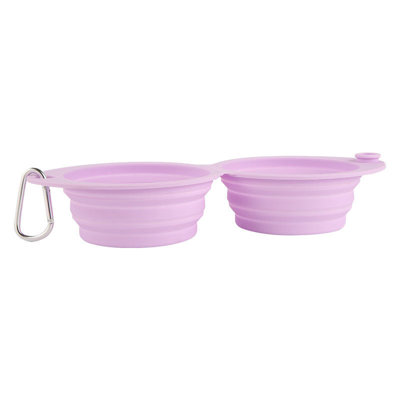 Foldable Silicone Pet Feeding Bowl For Outdoor Travel