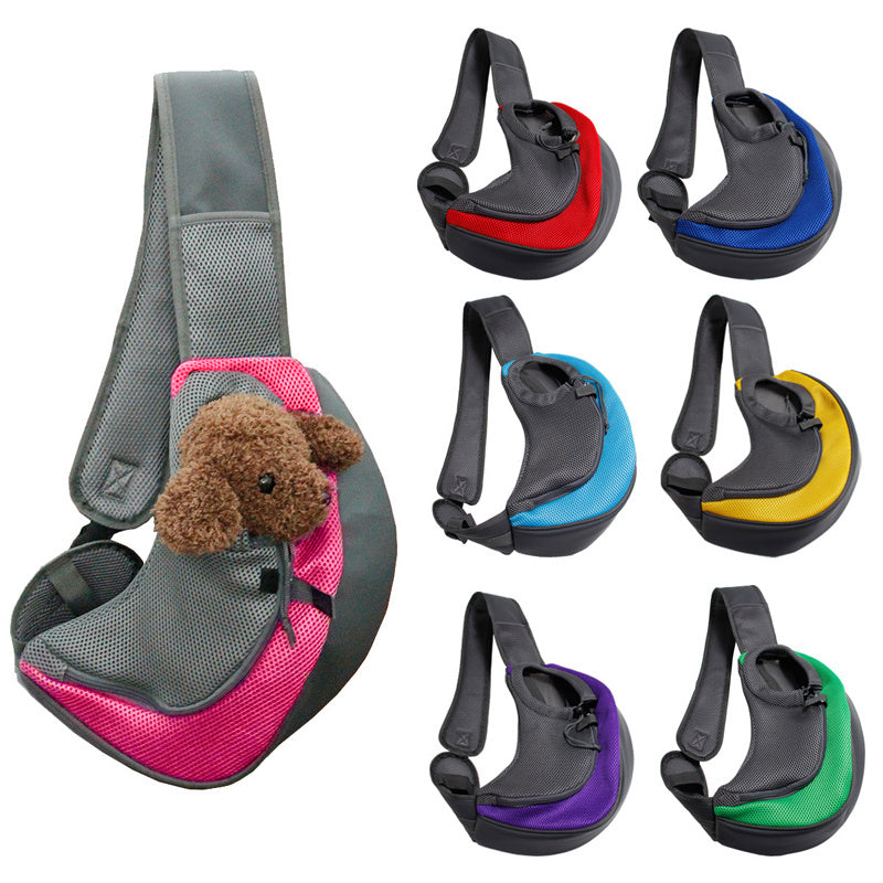 Mesh Oxford Pet Shoulder Carrier Bag For Travel