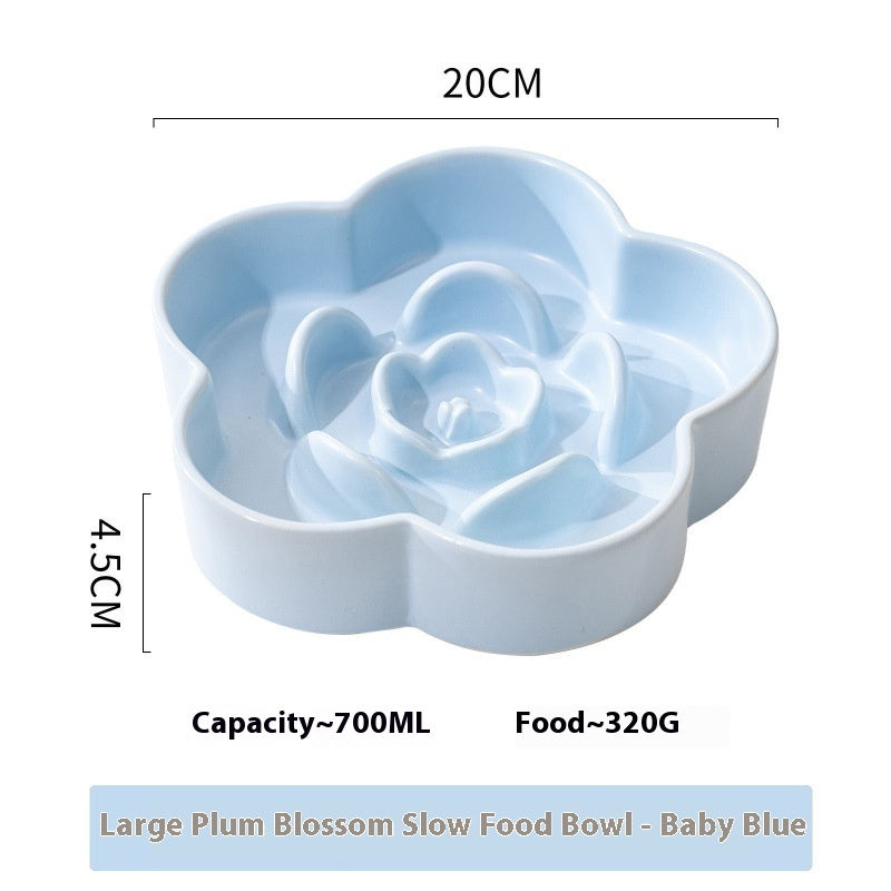 Ceramic Pet Slow Feeding Bowl For Healthy Eating