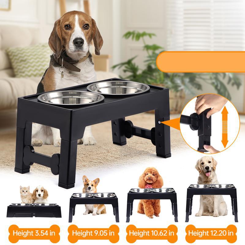 Elevated Pet Feeding Bowl Neck Support Anti-Tumble Stand