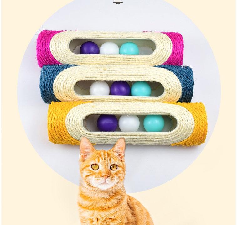 Three Tier Sisal Drum Scratching Pet Toy