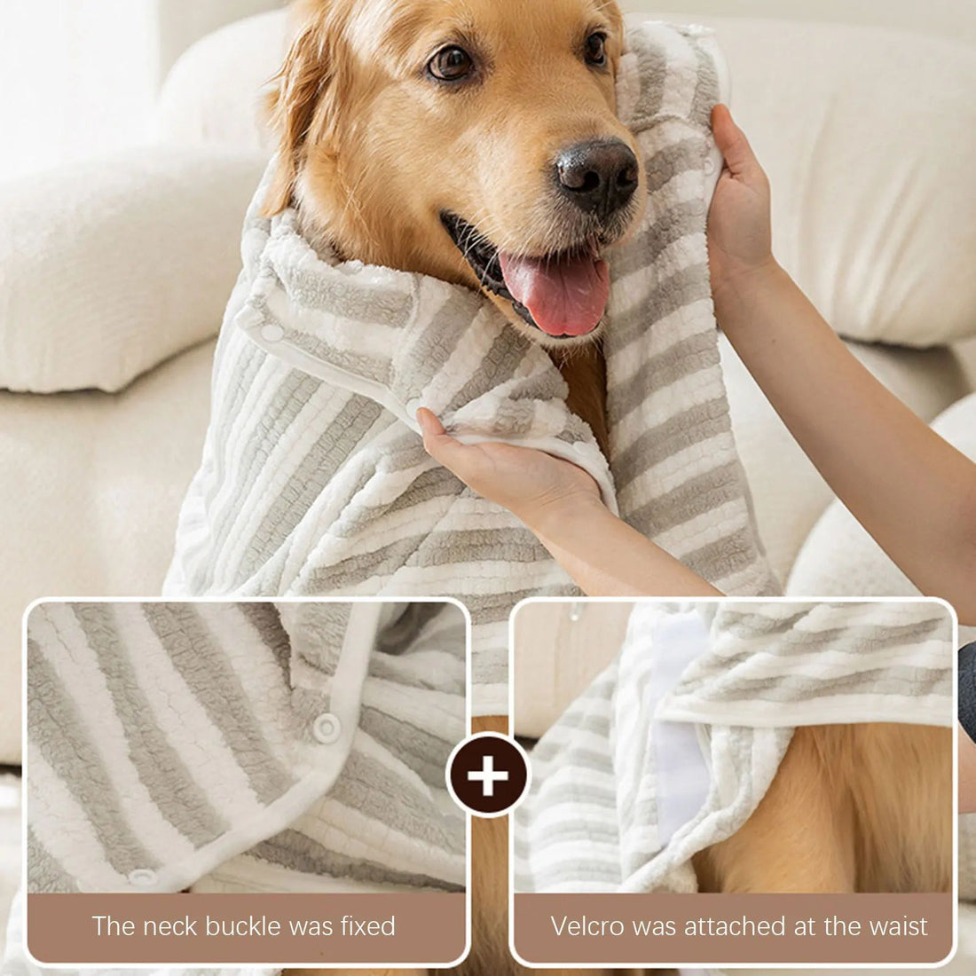 Ultra-Absorbent Pet Bath Towel Quick-Drying Thick Bathrobe Supplies