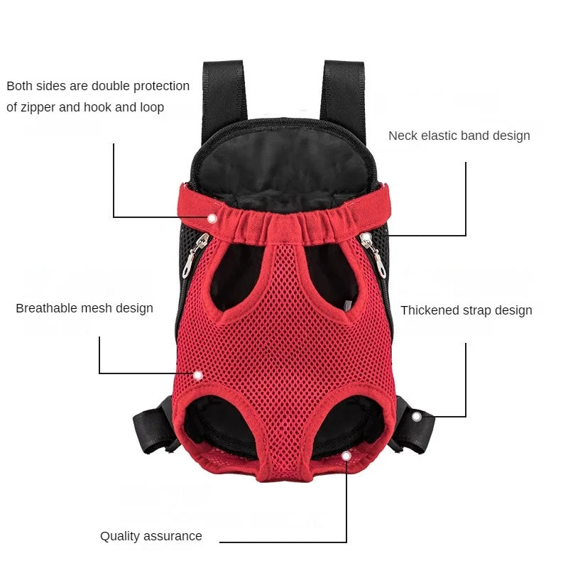 Adjustable Breathable Pet Backpack Carrier For Outdoor Travel