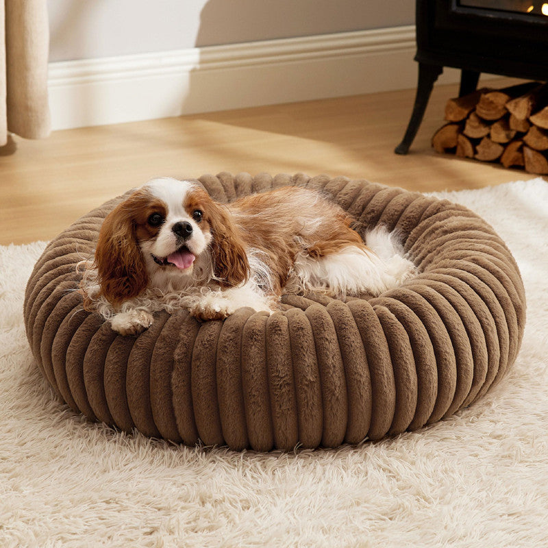 Plush Pet Bed Round Warm Mat For Winter Comfort