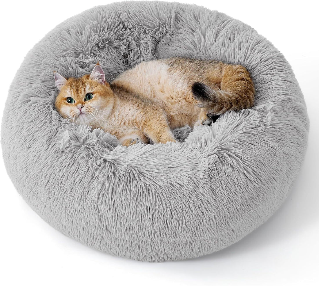 Non-Slip Round Plush Pet Bed For Indoor Comfort