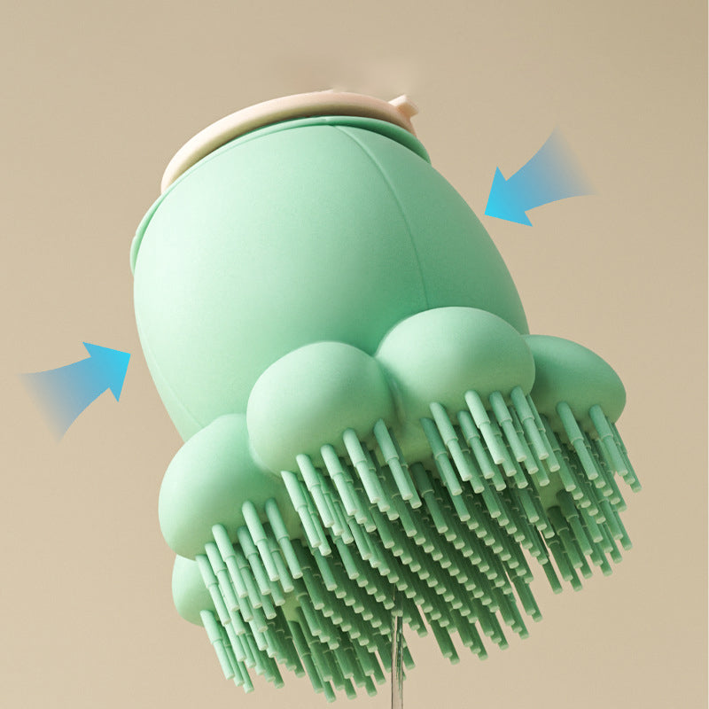Pet Bath Brush Body Wash Dispenser Massage Comb Tool