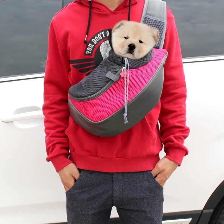 Mesh Oxford Pet Shoulder Carrier Bag For Travel