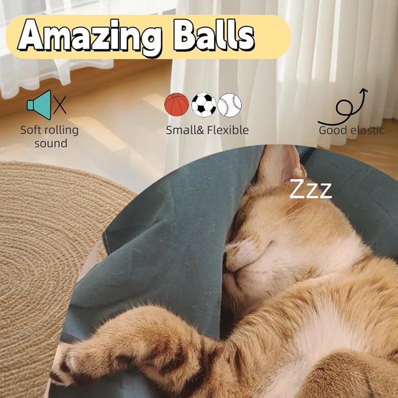 Interactive Pet Feather Bouncy Ball Entertainment Toy