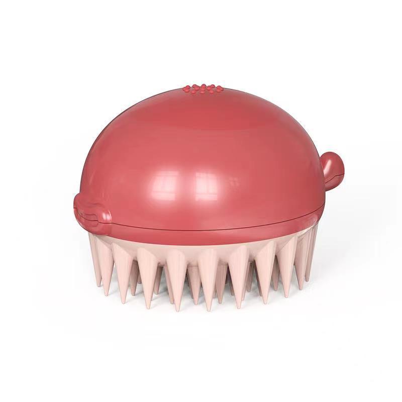 Refillable Pet Bath Brush With Gel Dispenser