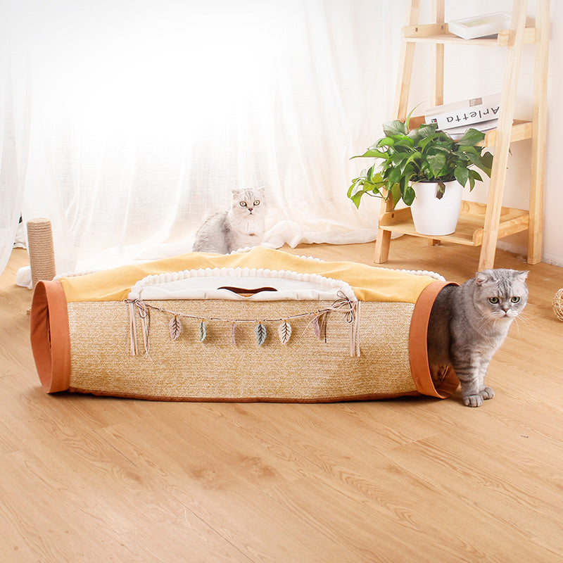 Net Red Rolling Tunnel Plush Drilling Pet Toy